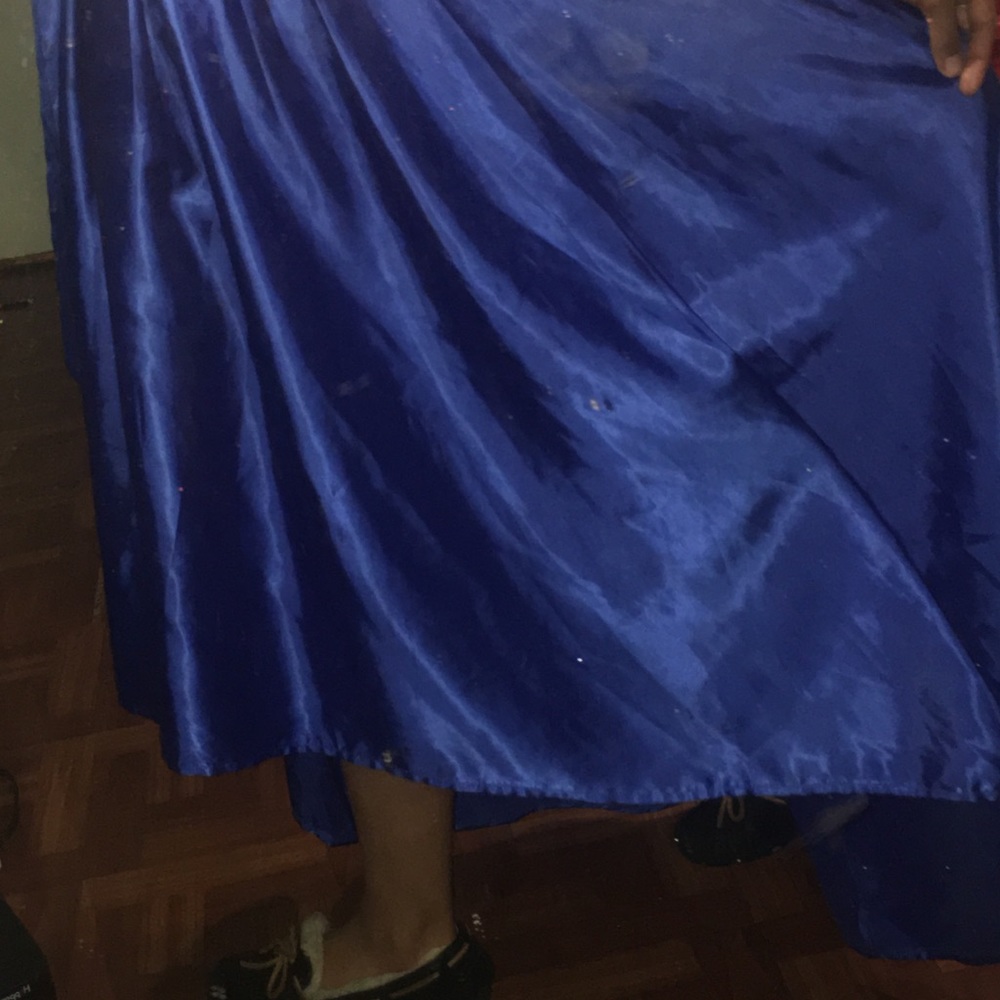 beautiful royal blue silk skirt